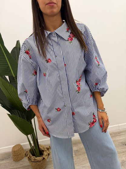 Kontatto - Camicia Righe Rose