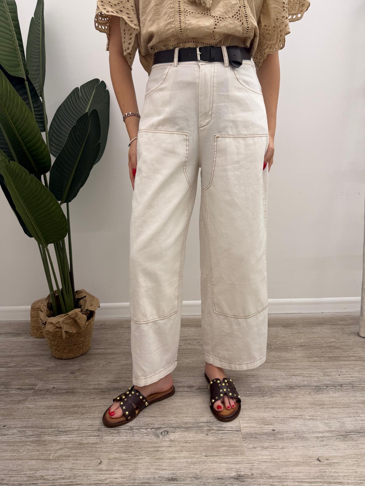 Susy Mix - Pantalone Worker White
