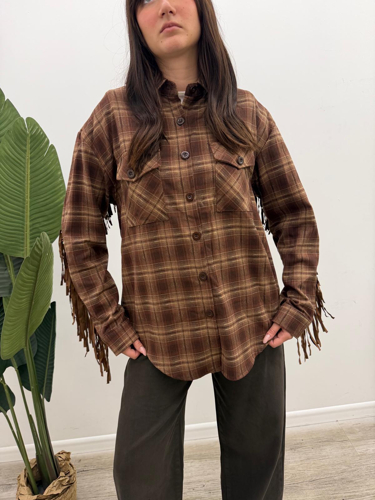 Susy Mix - Camicia Check Frange
