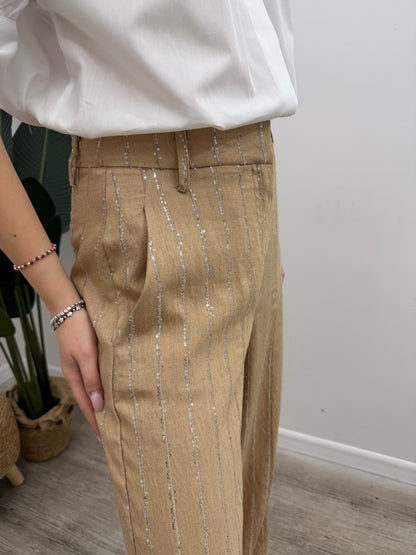 Tensione In - Pantalone Gessato Paillettes