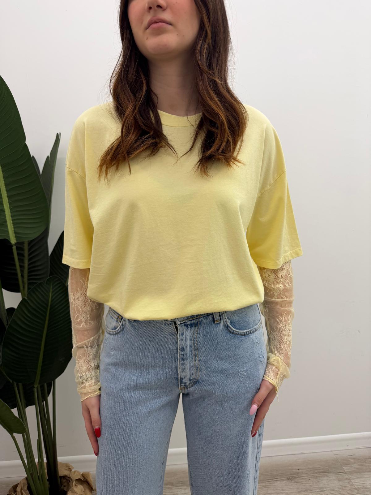 Susy Mix - Tshirt Manica Pizzo