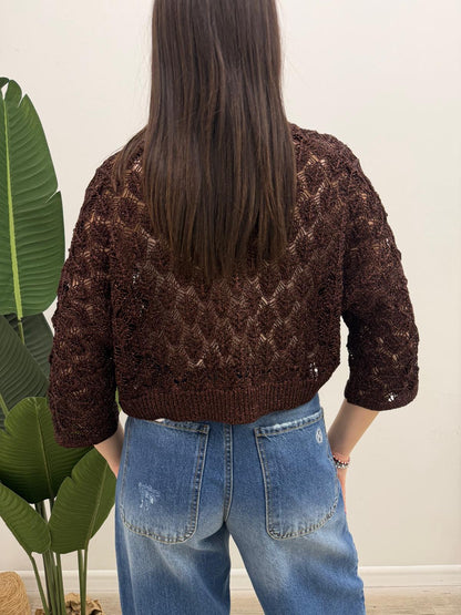 Kontatto - Cardigan Traforato Lurex