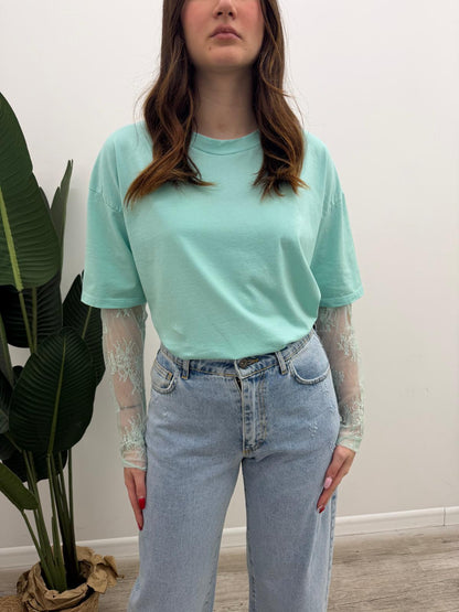 Susy Mix - Tshirt Manica Pizzo
