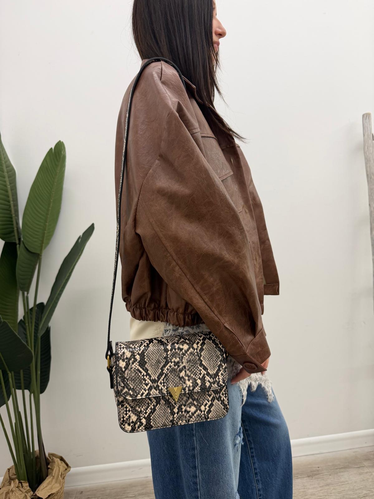Vicolo - Borsa V-Lock Pitonata