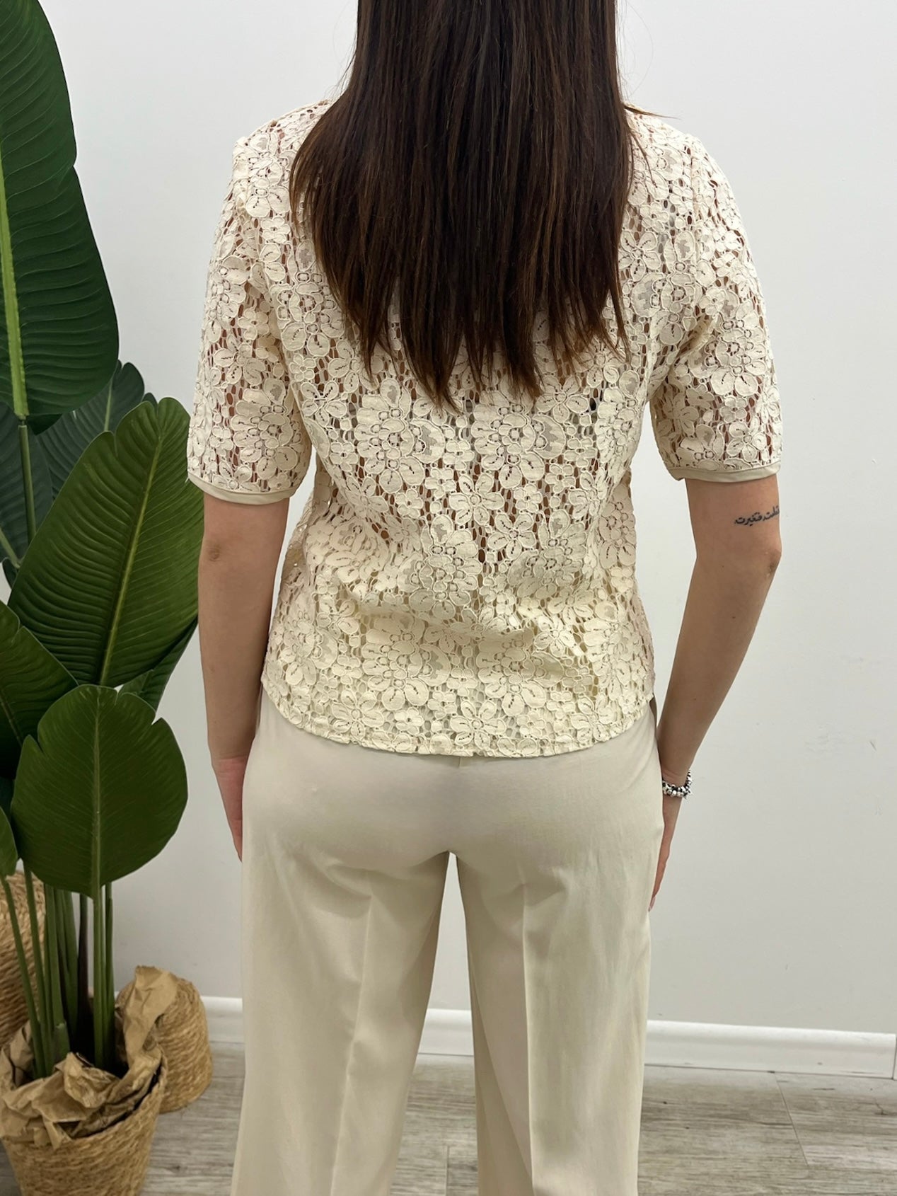 Haveone - Camicia Pizzo Manica Corta