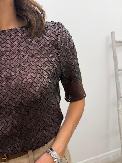 Tensione In - Maglia Traforata Paillettes