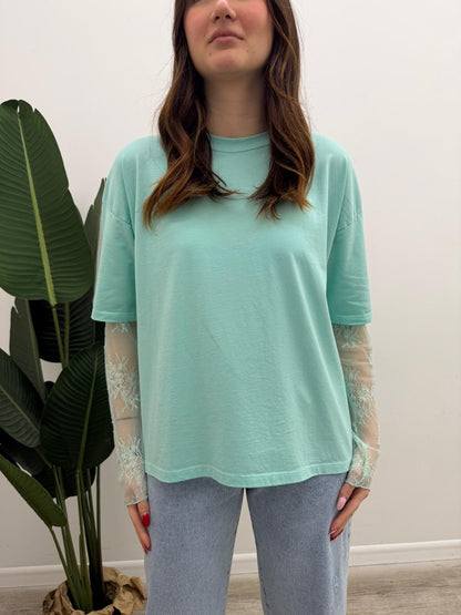 Susy Mix - Tshirt Manica Pizzo