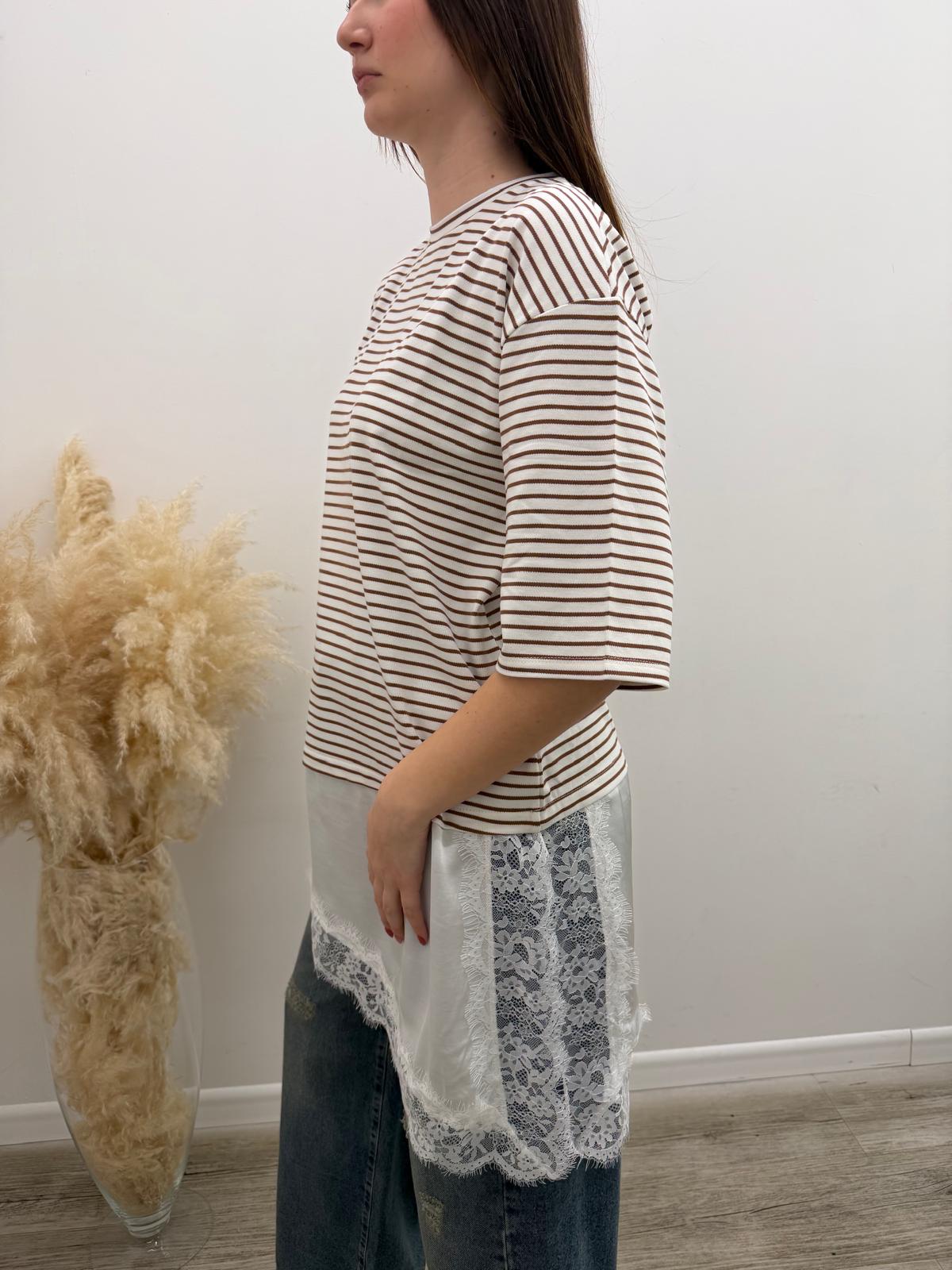 Susy Mix - Tshirt Riga Pizzo