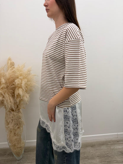 Susy Mix - Tshirt Riga Pizzo