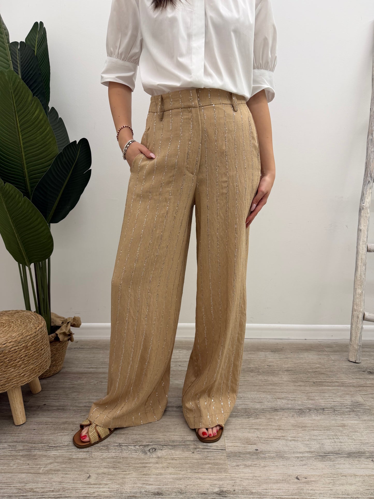 Tensione In - Pantalone Gessato Paillettes