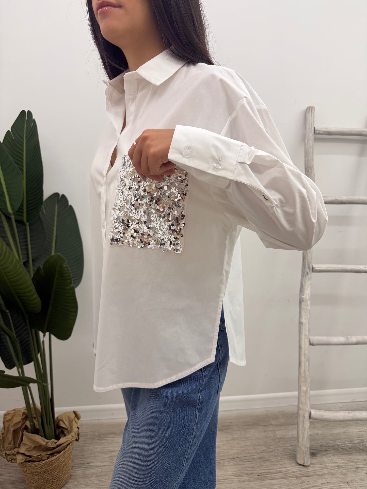 Kontatto - Camicia Taschino Paillettes