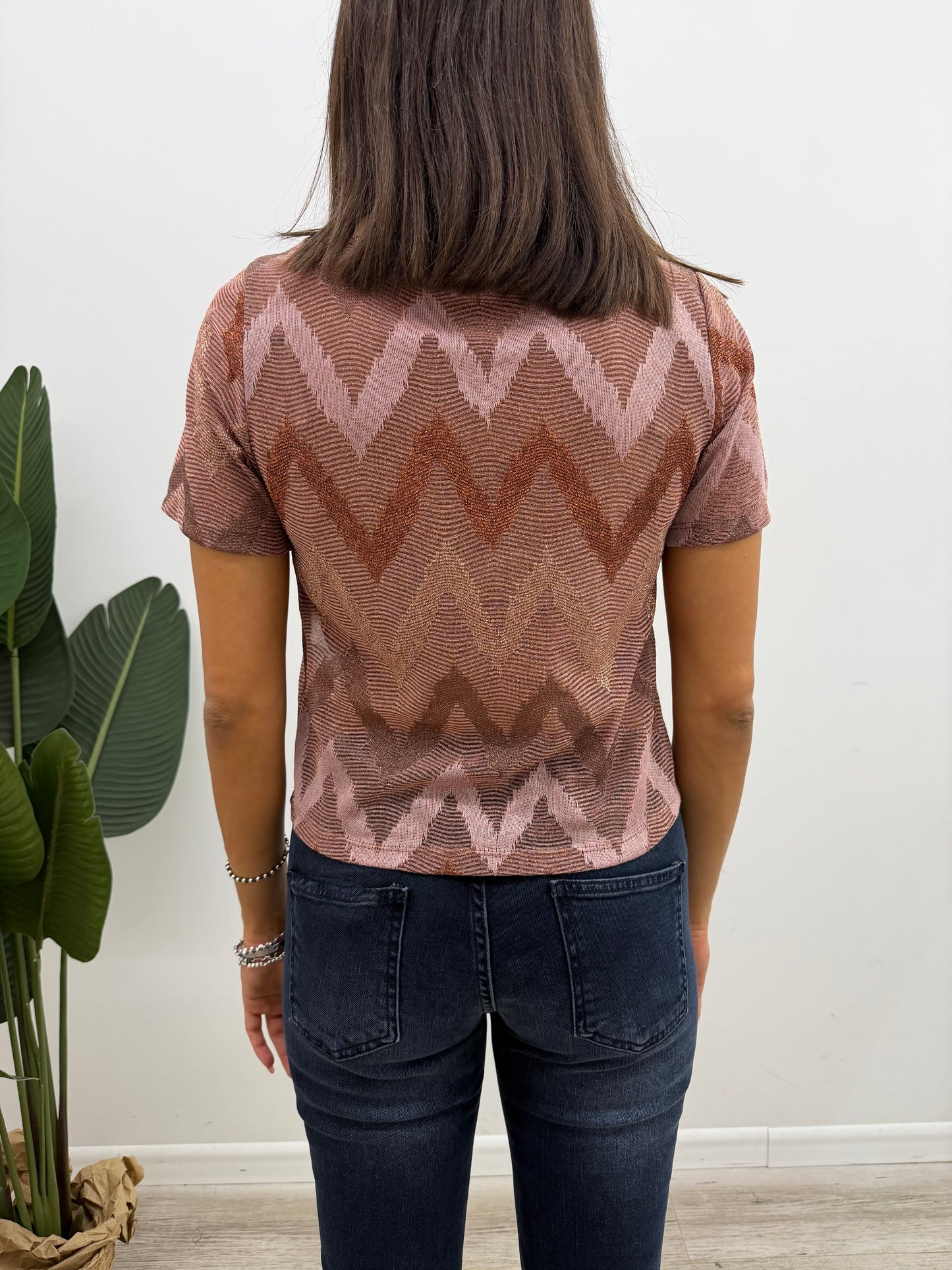 Vicolo - Maglia Lurex Zig-Zag