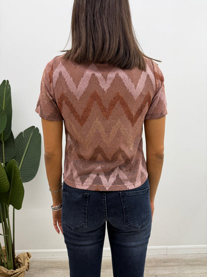 Vicolo - Maglia Lurex Zig-Zag