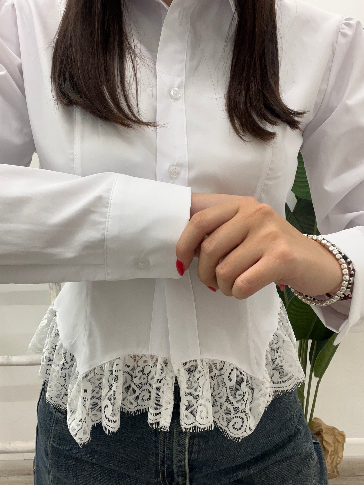 Haveone - Camicia Fondo Pizzo