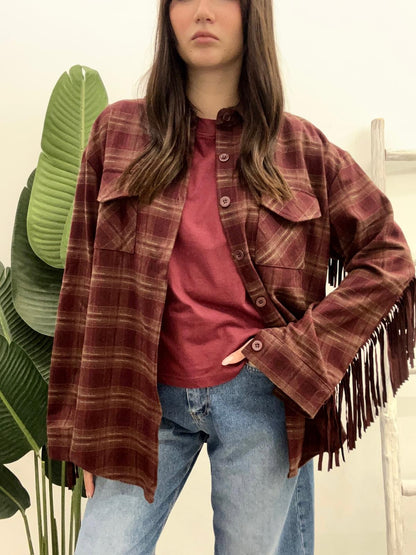 Susy Mix - Camicia Check Frange