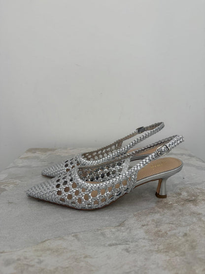 Ovyé - Slingback Intrecciate Silver