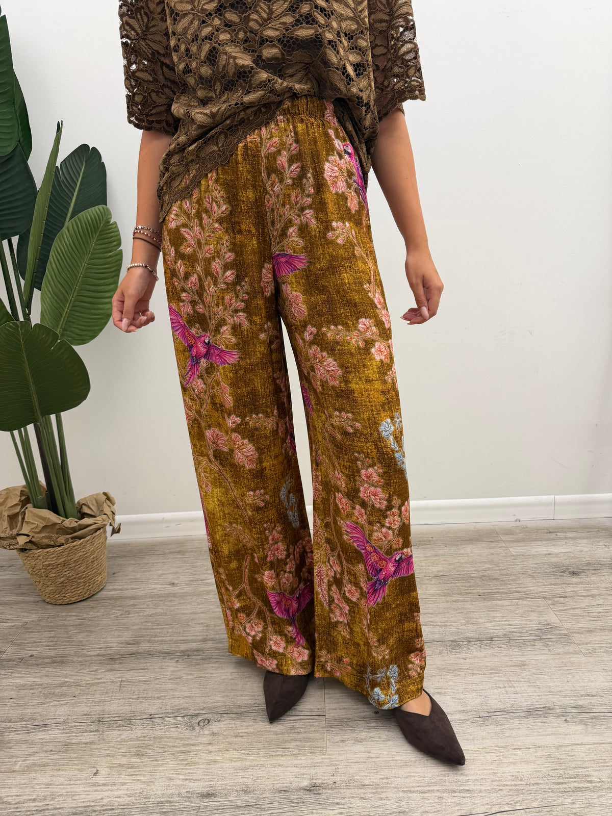 Haveone - Pantalone Stampa Pappagallo