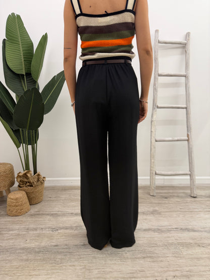 Haveone - Pantalone Palazzo Cintura