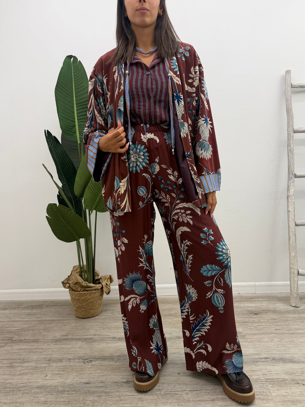 Haveone - Pantalone Stampa Fiore