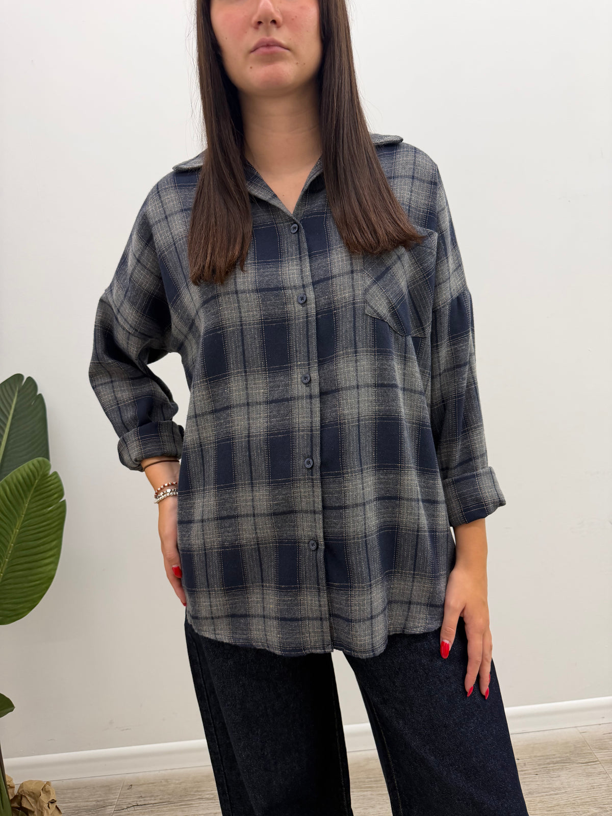 Susy Mix - Camicia Check Stampa