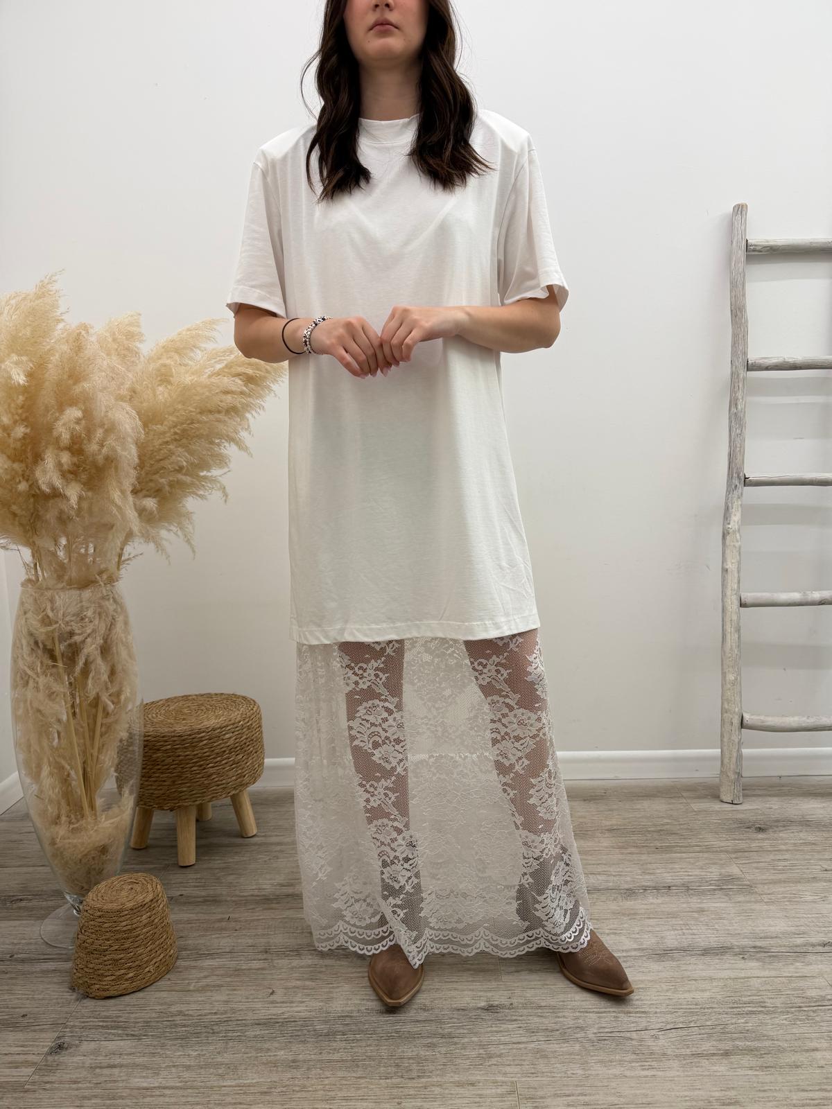 Haveone - Abito Pizzo+Tshirt