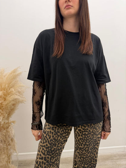 Susy Mix - Tshirt Manica Pizzo