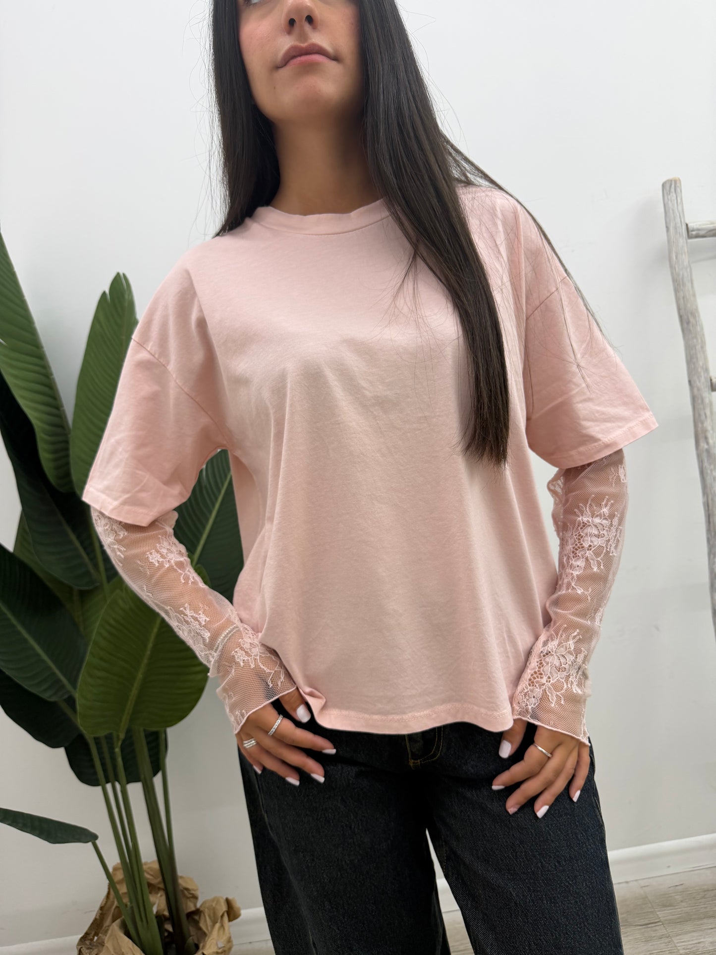 Susy Mix - Tshirt Manica Pizzo