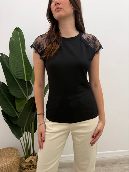 Susy Mix - Tshirt Spallina Pizzo