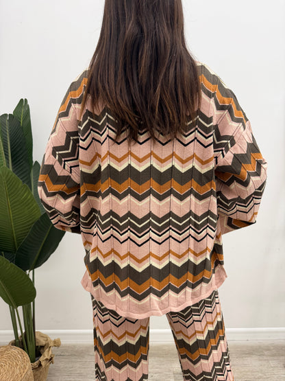 Vicolo - Cardigan Chevron