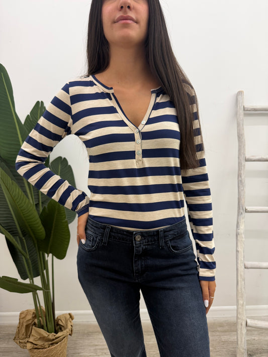 Susy Mix - Maglia Rigata Serafino