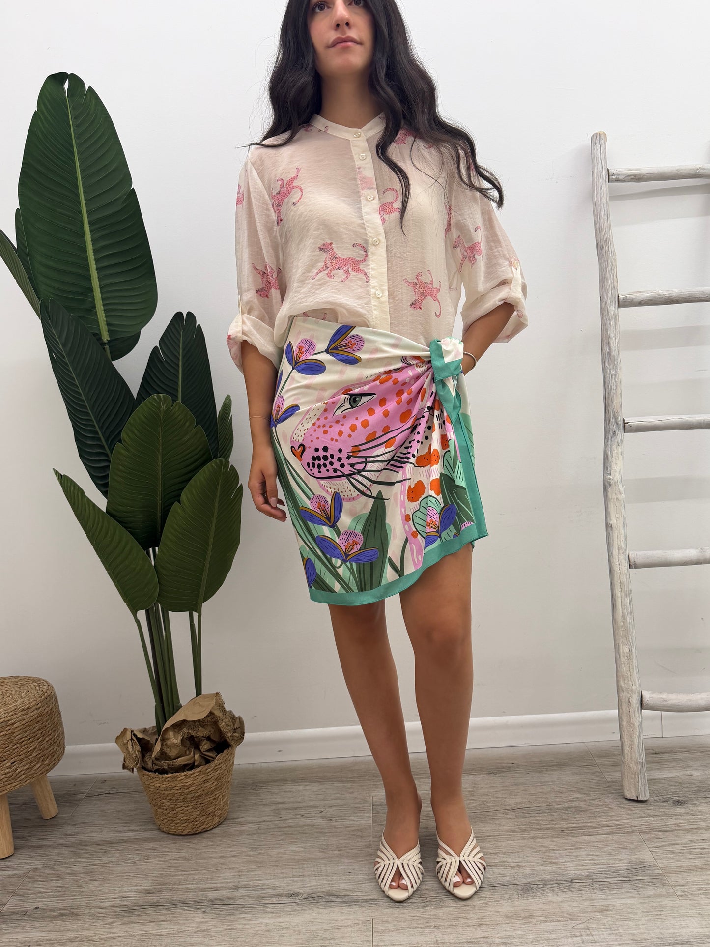 Haveone - Minigonna Pink Leopard