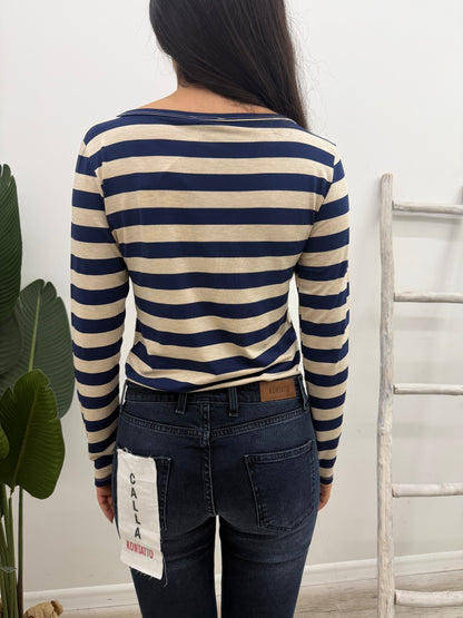 Susy Mix - Maglia Rigata Serafino