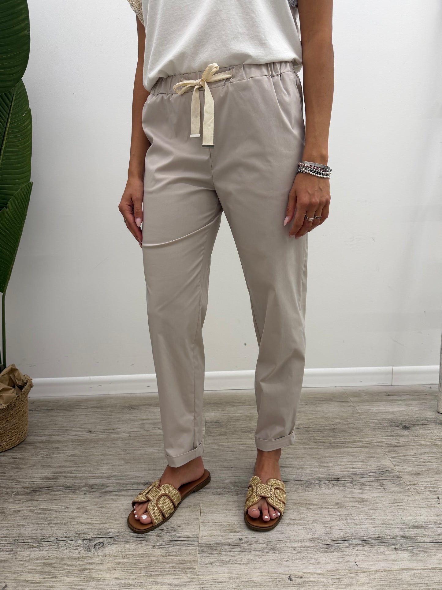Vicolo - Pantalone Coulisse Popeline