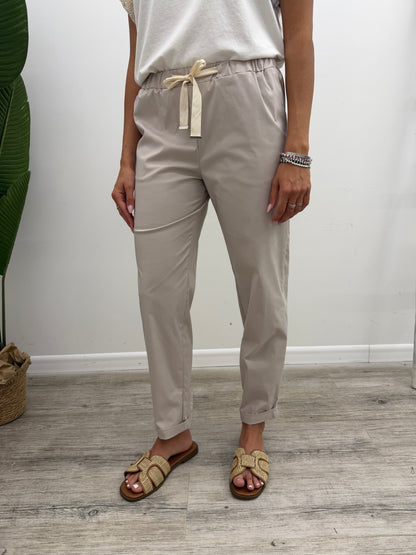 Vicolo - Pantalone Coulisse Popeline