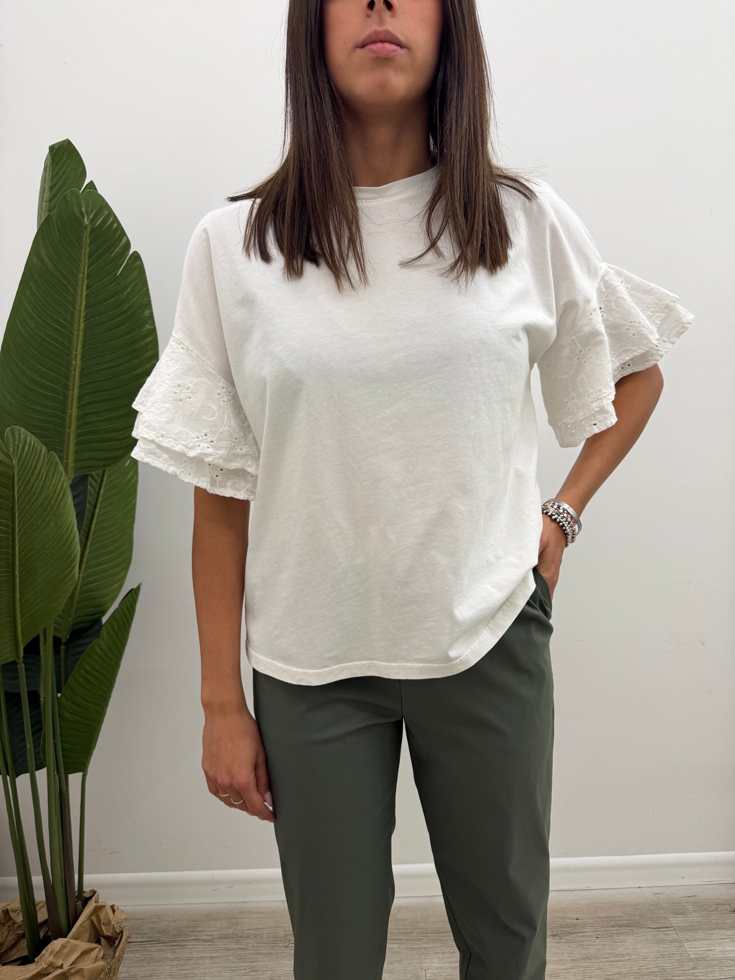Vicolo - Tshirt Manica Sangallo