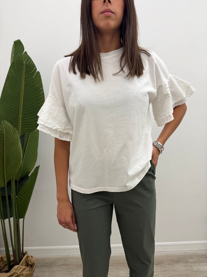 Vicolo - Tshirt Manica Sangallo