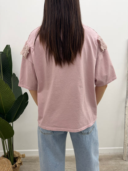 Susy Mix - Tshirt Volant Crochet