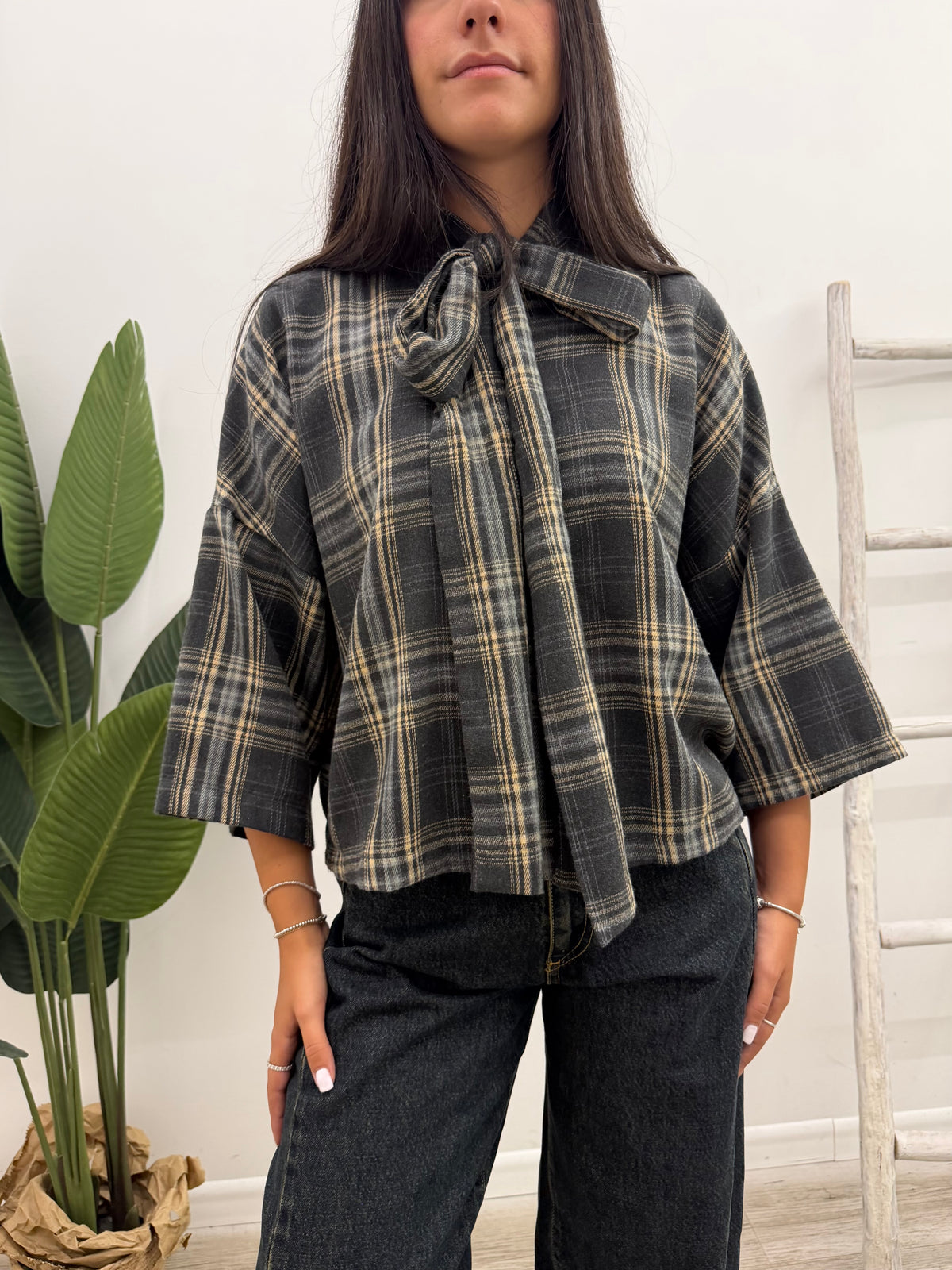 Vicolo - Blusa Fiocco Check