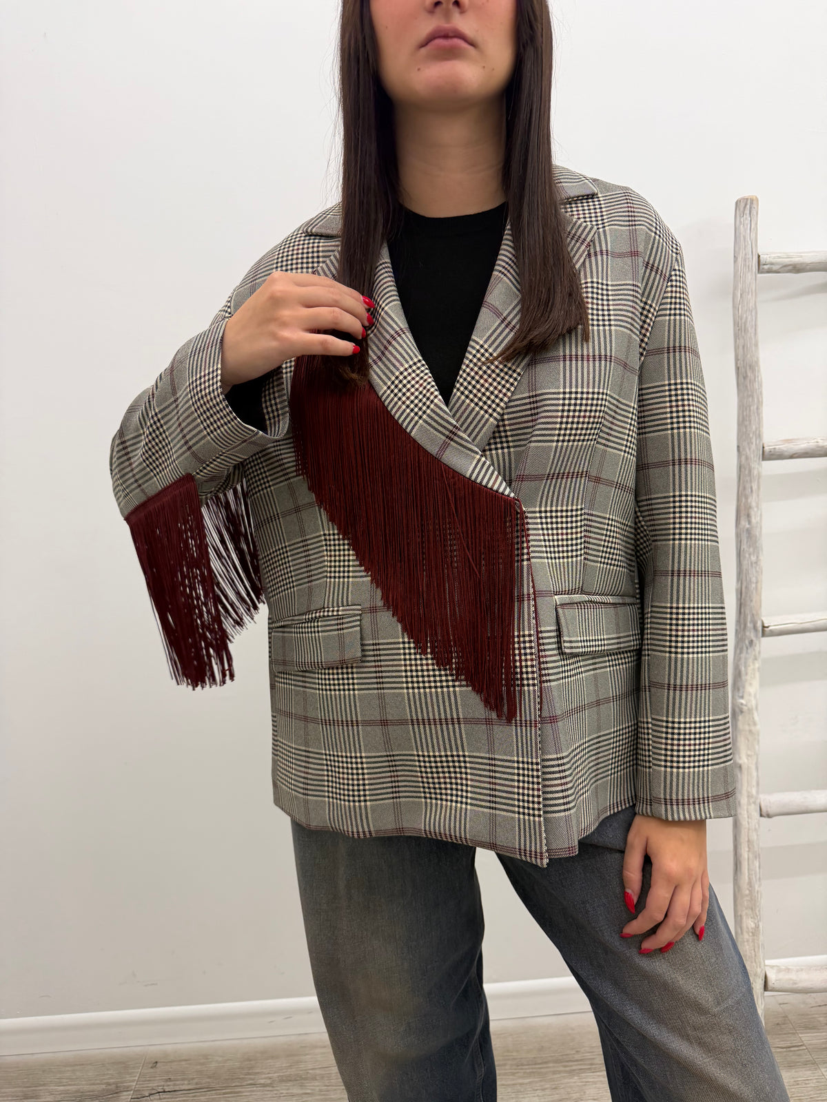 Tensione In - Blazer Frange Bordaux