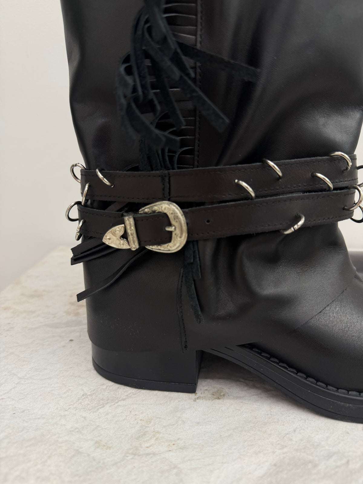 Ovyé - Stivale Biker Frange