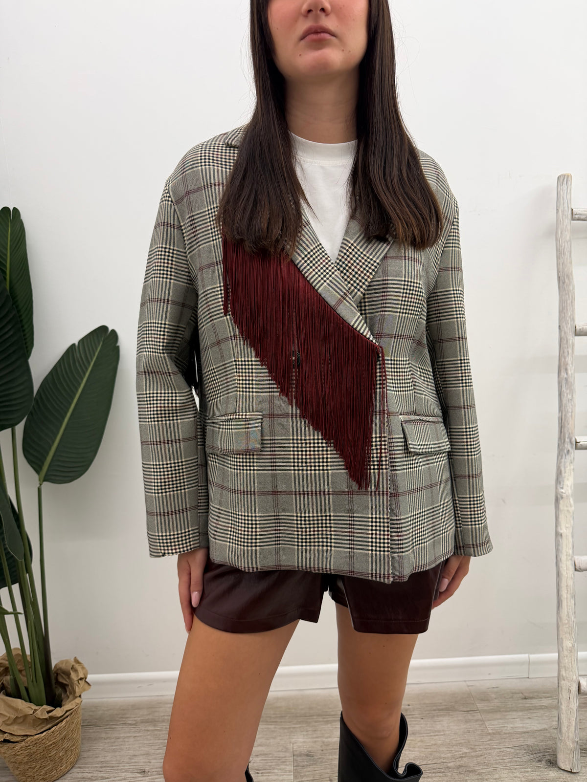 Tensione In - Blazer Frange Bordaux