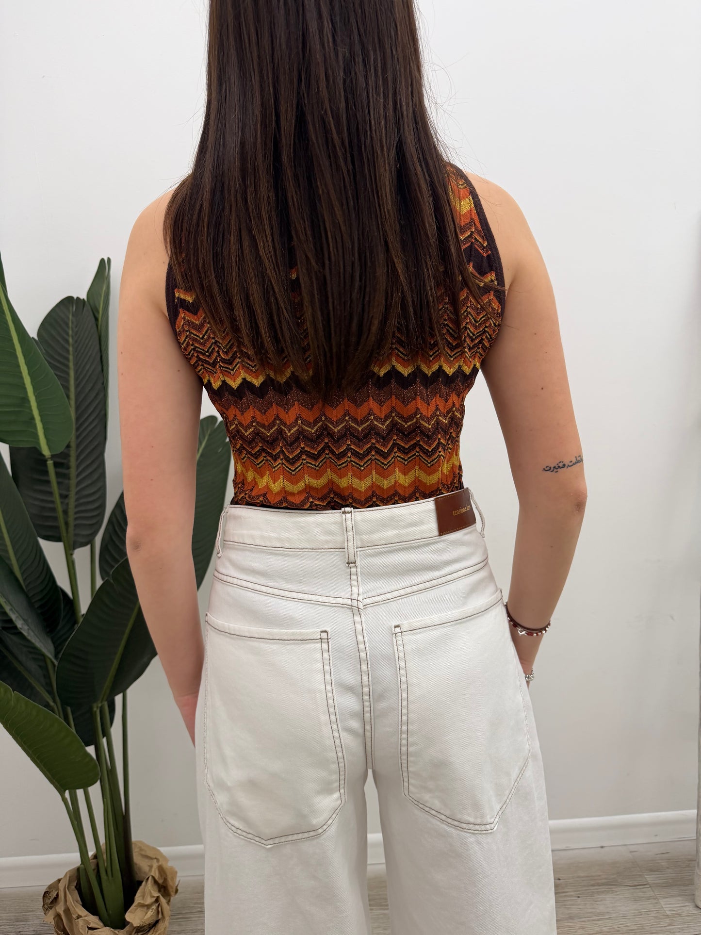 Vicolo - Canotta Chevron Lurex