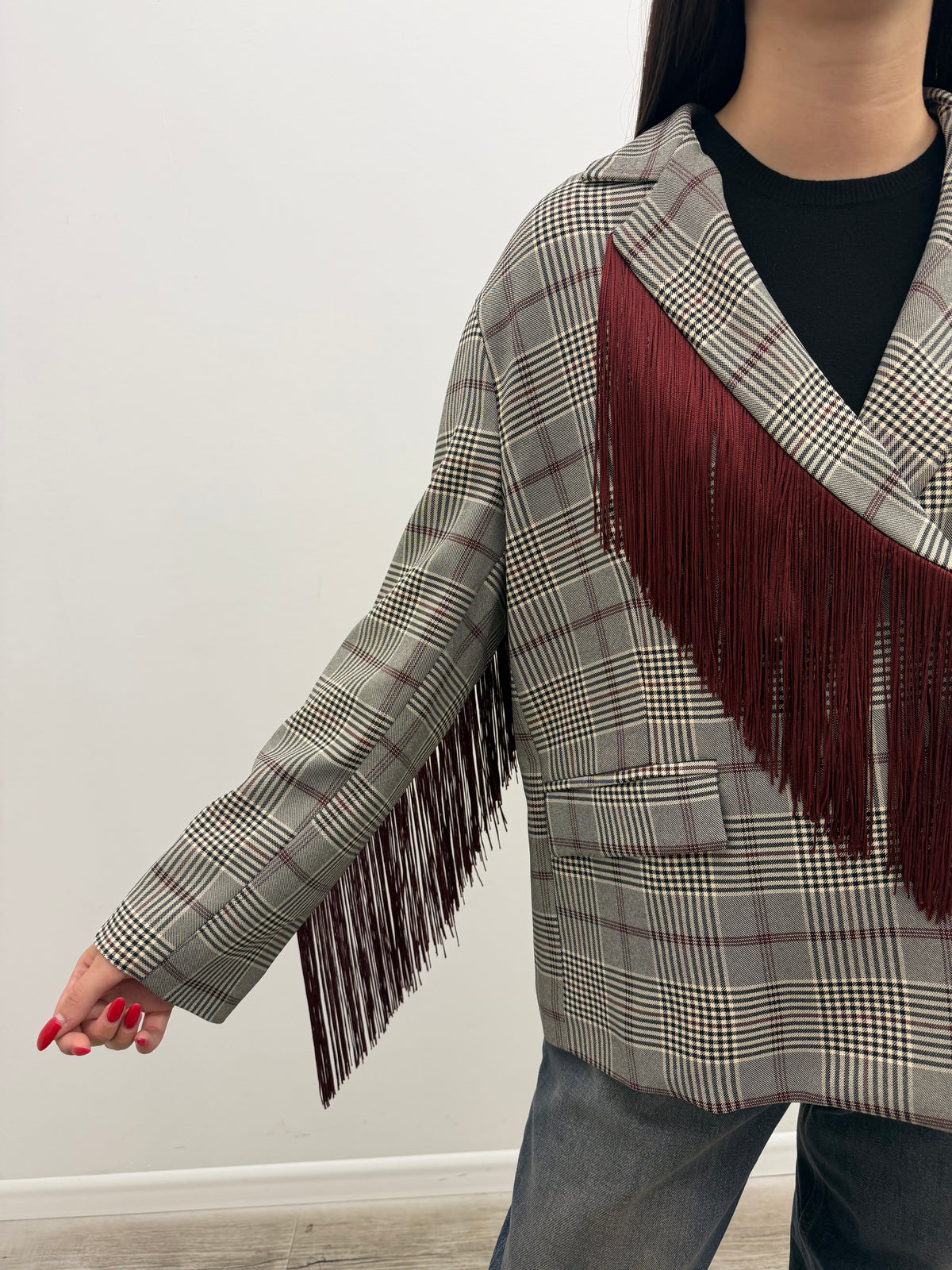 Tensione In - Blazer Frange Bordaux