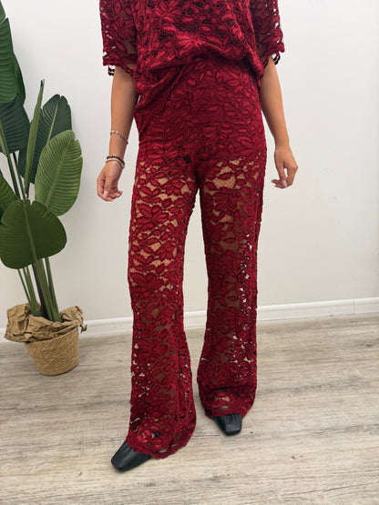 Haveone - Pantalone Pizzo Ricamo