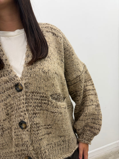Haveone - Cardigan Bottoni Mélange
