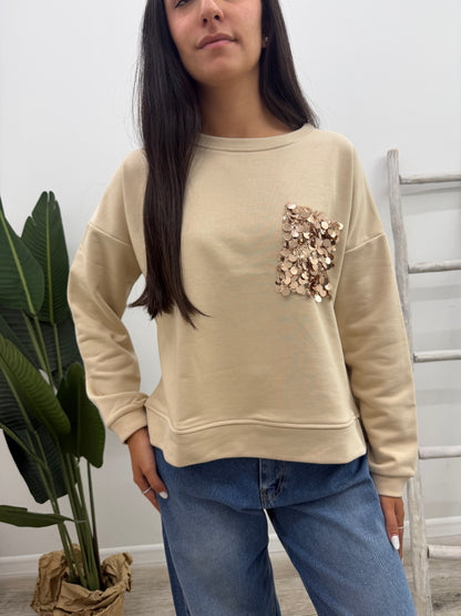 Susy Mix - Felpa Taschino Paillettes