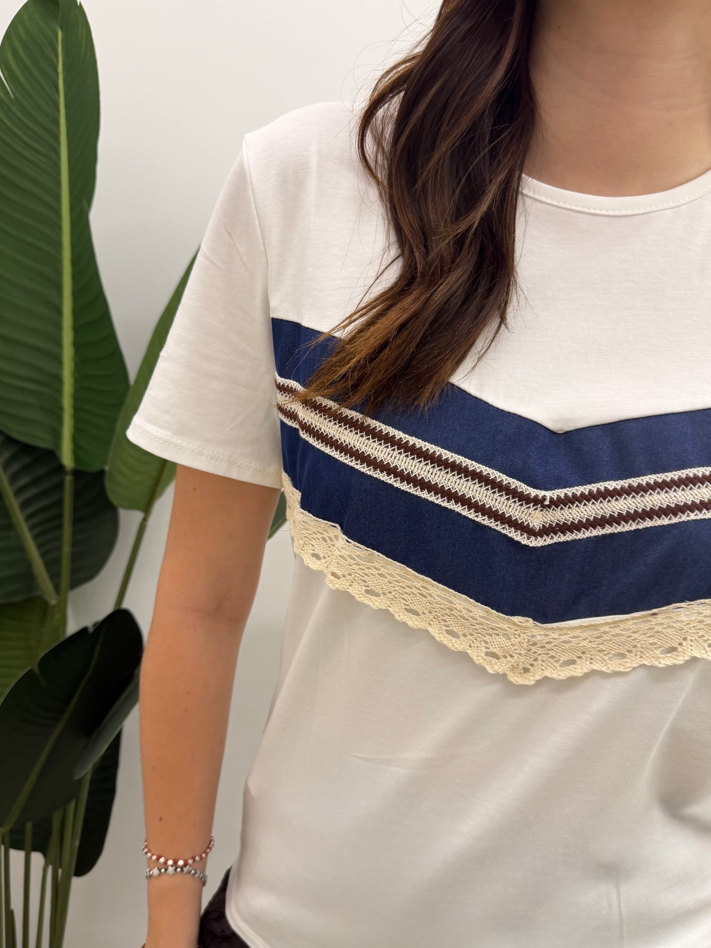 Susy Mix - Tshirt Passamaneria Chambray