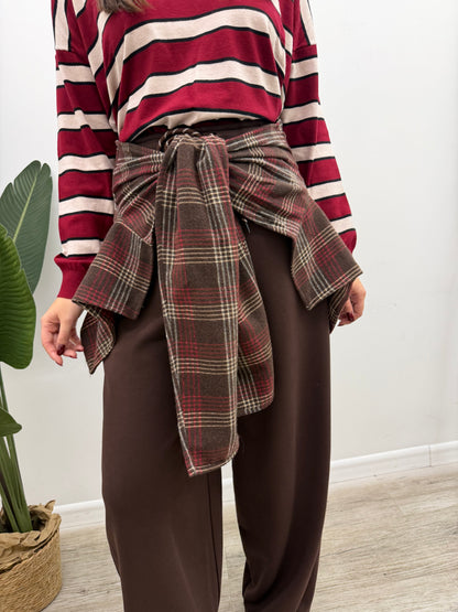 Haveone - Pantalone Inserto Check