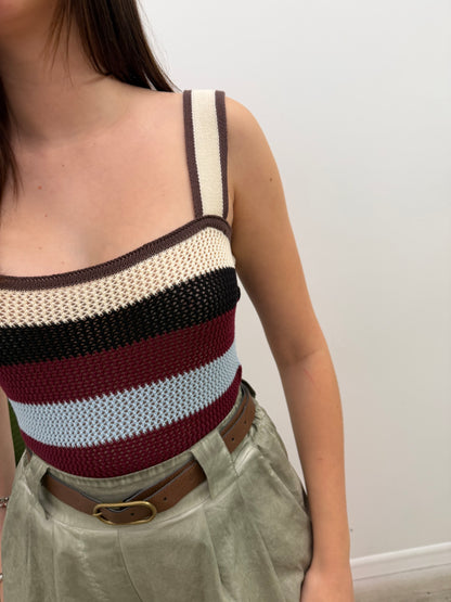 Vicolo - Top Crochet Rigato