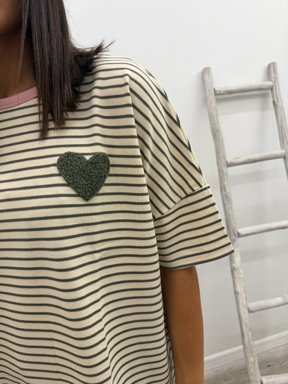 Susy Mix - Tshirt Righine Cuoricino